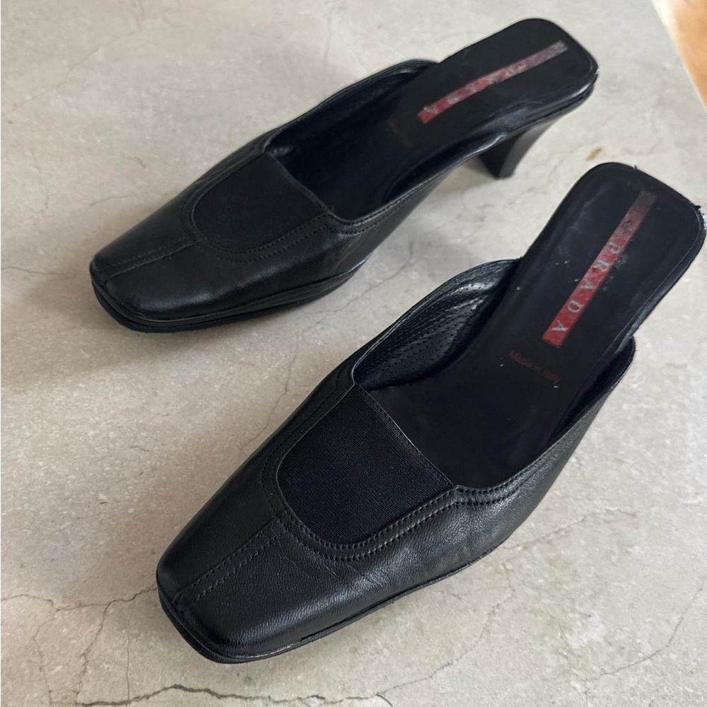 PRADA Y2K Black kitten heels